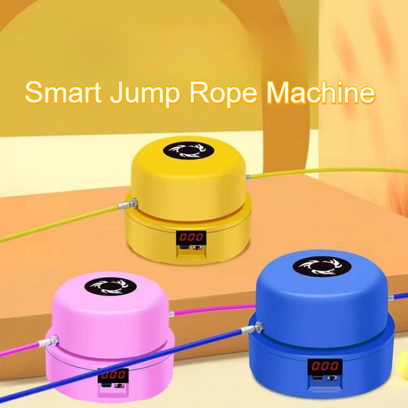 Smart Jump Rope Digital Counter - スマート自動縄跳びマシン、リモコンとデジタルカウンター付き、Type-c充電式、大人と子供向け、家庭用フィットネスエクササイズ