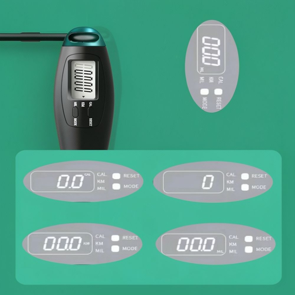 Smart Jump Rope Digital Counter - デジタルスマート縄跳び、重り付きボール、コードレス、フィットネス用トレーニング器具。大人向け、屋内・屋外でのエクササイズに最適。