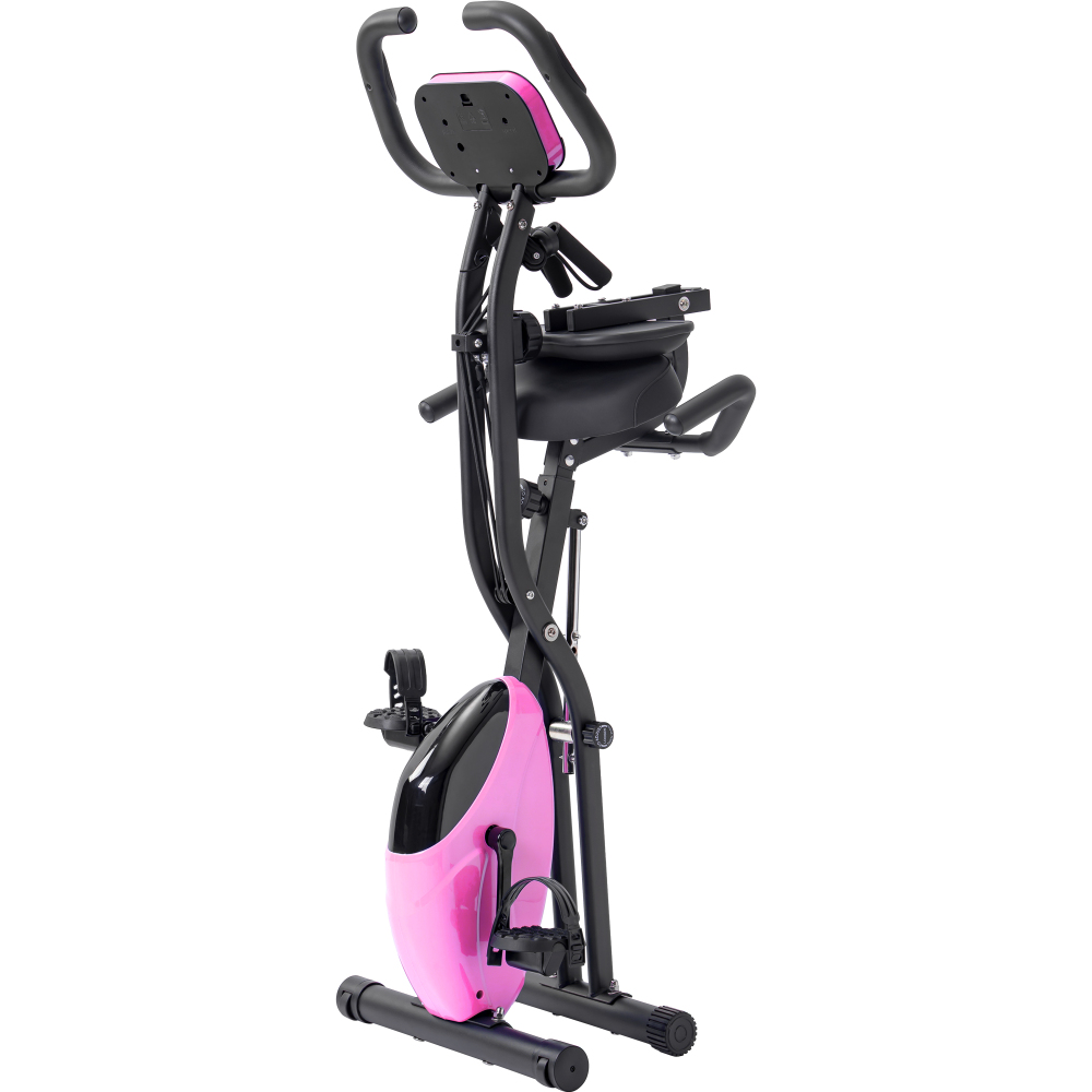 16段階磁気抵抗エクササイズバイク、背もたれ付き直立リカンベ - Exercise Bike Magnetic Resistance のレビューと価格